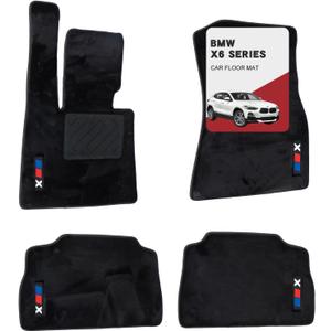 Custom 3D Car mats for BMW X6 2020-2024 Wool Carpet Car Mats - Glowing, Anti-Slip, All-Weather Full Coverage with Logo