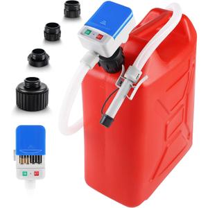Fuel Transfer Pump with Auto-stop Sensor and 4 Tank Adapter, 2.4GPM 51" Hose Battery-Powered Portable Liquid Pump for Gasoline & Diesel Oil (Blue) Fuel Transfer Pump with Auto-stop Sensor and 4 Tank Adapter, 2.4GPM 51" Hose Battery-Powered Portable Liquid Pump for Gasoline & Diesel Oil (Blue)