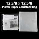 150 Pcs 12 x 12 Inch Clear Cellophane Plastic Bags Self Adhesive Cello Bag Scrapbook Paper Cardstock Organizer Clear Resealable Sleeves for Art Cloth Invitation Card Photo Record Party Favor Gift