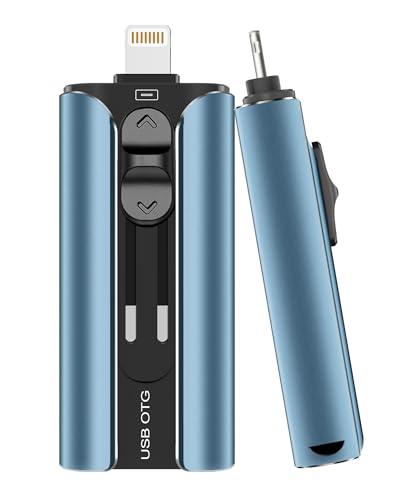 MFi Certified Flash Drive 256GB for iPhone Thumb Drive Photo Stick, High Speed USB Memory Stick iPhone Flash Drive for Photos Videos, External Storage Jump Drive for iPhone/iPad/Android/PC (Blue)