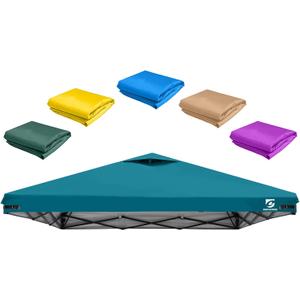 10x10 Pop Up Canopy Replacement Top Cover with Air Vent for Straight Leg Canopy Tent, Waterproof for Outdoor Garden Patio Camping Sun Shade (Ocean Blue)
