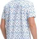 M MAELREG Mens Hawaiian Shirts Short Sleeve Button Down Tropical Beach Floral Solid Print Summer Vacation Mens Casual Shirts (3X-Large, Dreamy Starry Sky)