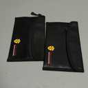 2 Pack Small Fireproof Bag (5 x 8 inches), Non-Itchy Fireproof Wallet Bag for Valuables, Jewelry, Cash, Passport, Invoice, Currency & Keys(Black)