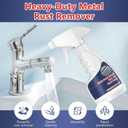 2Pcs Rust Remover Spray for Metal, Powerful Heavy-Duty Metal Rust Remover, Highly Concentrated Rust Remover, Multipurpose Rust Stain Remover for Tools, Stainless Steel, Automotive Parts (120ML) (EXP 08/03/26)