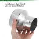 Motoforti 2.5'' OD to 4'' OD Mandrel Exhaust Pipe Adapter Concentric Reducer Car Exhaust Pipe Tubing Piping Adapter 4" Length 201 Stainless Steel Silver Tone
