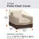 Vailge Patio Chair Covers, Lounge Deep Seat Cover, Heavy Duty and Waterproof Outdoor Lawn Patio Furniture Covers (2 Pack - Medium, Beige & Brown)
