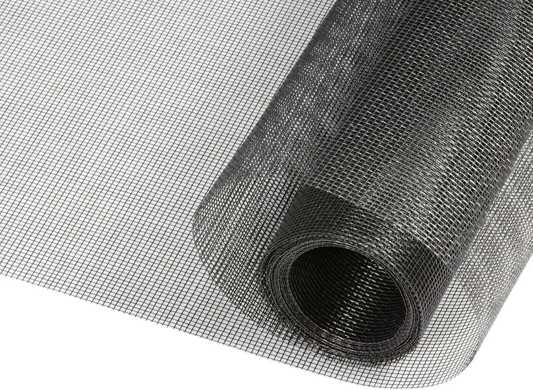 Windows Screen and Screen Door Replacement, 59"x106" Durable Fiberglass Screen Mesh- Window Screen & Sliding Screen Door Repair for Patio and Windows, Tooltriz (Charcoal/Black)