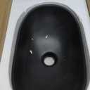 Davivy 16.9"x10.4" Matte Black Oval Vessel Sink with Pop Up Drain,Bathroom Sinks above Counter,Matte Black Ceramic Vessel Sinks,Oval Counter Top Vessel Sinks for Bathrooms