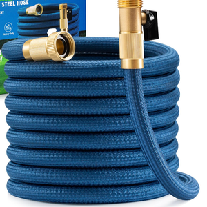 Hodup HEAVY-DUTY STEEL HOSE 100FT/30M STEEL REINFORCEMENT RUBBER FLEXIBILITY 500 500 High Pressure No-Kinking Heavy-Duty 3 LAYER STRENGTH