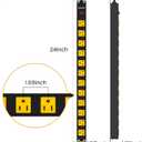 12 Outlet Long Power Strip, 3FT Power Cord, 2100 Joules Surge Protector, Wide Spaced Outlet Power Bar, Overload Protection Switch, Industrial Heavy Duty for Work Bench, Shop, Garage