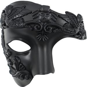 OIDEA Masquerade Mask for Men: Vintage Half Face Roman Warrior Phantom Of The Opera Masks Mardi Gras Carnival Venetian Mask