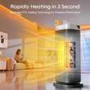 Space Heaters for Indoor Use, CCGIRU 1500W Electric Fast and Safety Heaters with 70Oscillating, Remote,PTC Ceramic Heater for Office Bedroom