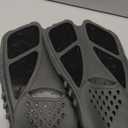 Greatever Snorkel Fins Adjustable Buckles Open Heel Swim Flippers Travel Size Short Swim Fins for Snorkeling Diving Swimming Adult Men Womens (Kids JR (US Size 9-13), Black)