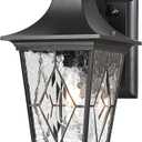 Dusk to Dawn Exterior Lighting Fixtures 21 Inch Large Porch Lights Outdoor Black Aluminum Outside Lights for House Garage and Patio E26 Socket Downwards Installation