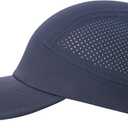 Men Quick Dry Performance Running Cap Lightweight Sports Hat Outdoor Athletic Sun Cap (Navy)