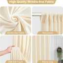 24x10FT Champagne Backdrop Curtains for Wedding Parties, Wrinkle Free Polyester Photography Backdrop Drapes for Wedding Baby Shower Birthday Parties Stage Background Stand Decorations 4x10ft,6 Panels