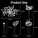 10 pcs Bride Hair Pins Rhinestone Bridal Hair Piece for Women Crystal Hair Accessories for Bride Bridesmaids Flower Girls(Silver Classic)