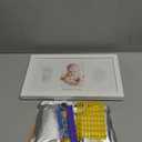 Baby Hand and Footprint Kit - Clay Handprint Keepsake Frame, Newborn Nursery Picture Frame, Personalized New Mom Gifts for Baby Shower & Registry (Alpine White) (Duo Frame, 13" x 7.9")