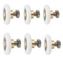 Shower Door Rollers Replacement Runners, Diameter 25mm 6pcs Shower Door Wheels, Runners Wheels Replacement Part for Bathroom Glass Door Runner Sliding