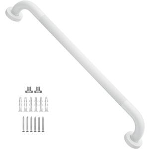 32 Inch Anti Slip Shower Grab Bar, Munzong Stainless Steel Bathroom Grab Bar, Satin Brushed Nickel Knurled Bathroom Balance Bar,Safety Hand Rail Support Handicap Elderly Senior Assist Bath Handle 2 Pack