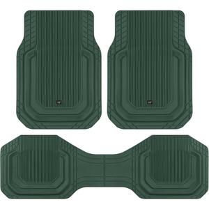 Cat® ToughLiner™ Car Floor Mats - Heavy Duty Trim to Fit Mat for Trucks - Car Mats & SUV Floor Liners for Car - All-Weather Truck Accessories & Odorless Rubber Automotive Mats - Green