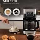 SHARDOR 10-Cup Programmable Coffee Maker, Regular & Strong Brew Drip Coffee Machine for Home and Office, Auto Shut Off, Permanent Filter, Silver
