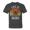 Retro Golden Retriever Funny Dog T-Shirt(S)