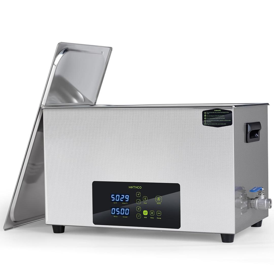 Ultrasonic Cleaner, One-Touch Cleaning, Heating, Deep Mode, ECO Energy-Saving Ultrasonic Cleaning Machine Excellent for Labs, Carburetor, Jewelry, Dentures, Automotive & Industrial Parts. (30L)