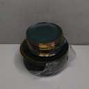 PULOTE 100PCS Green Plastic Plates - Green Disposable Plates With Gold Rim - Includes 50 Pieces Dinner 10.25 inch, 50 Pieces Dessert 7.5inch for Party & Christmas