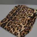 Floerns Women's Y2k Mini Dress Cheetah Sequin Strapless Tube Date Night Bodycon Dresses (Medium, Coffee)