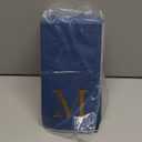 Sparkle and Bash 100 Pack Navy Blue Monogrammed Napkins with Letter M - Dinner, Wedding Reception, or Engagement Party - Disposable Navy Blue Paper Napkins (4x8 Inches)