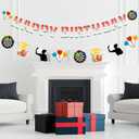 Dart Themed Party Decorations Dart Party Banner Target Dart War Banner Garland for Kids Adults Birthday Party Supplies