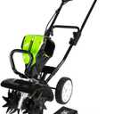 Greenworks Pro 80V 10 inch Cultivator with 2Ah Battery and Charger, TL80L210, Black And Green