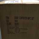 Twin Comforter Set 6 Piece Bed in a Bag with Bed Skirt, Fitted Sheet, Flat Sheet, 1 Pillowcase, and 1 Pillow Sham, Twin, Dobby White
