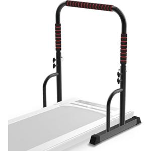 Adjustable Walking Pad Handle only, 19.7 inch Wide, 46 inch Max Height, Black/Red