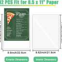 12-Pack 8.5" x 11" Rigid Print Protectors, Transparent Hard Plastic Page Sheet Protectors, Clear Plastic Sleeves for Paper Photo Poster, Protective Covers for Document Certificates