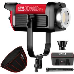 GVM Video Lighting 300W Bi-Color Studio Lights kit with Bowens Mount Softbox and Stand CCT 2700K~6800K CRI 97+ Continuous Lighting for Photography