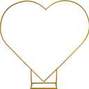 7.2ft Heart-Shaped Metal Balloon Arch Kit for Weddings Valentine's Day Proposals Engagements & Birthdays, Elegant Heart Arch Stand with Base for Ceremony Backdrops & Party DecorationsGold, 10 inches x 86.4 inches x 86.4 inches