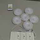 EZVALO Under Cabinet Lighting with Charging Station,1000mAh Rechargeable Puck Lights with Remote, 3 Color Temps & 12 RGB Closet Lights, Dimmable Motion Sensor Lights for Shelf, Kitchen (6 Packs) (White)