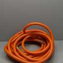 Aain Rubber Garden Hose 5/8 in. x 50 ft with 3/4'' Male to Female Solid Brass Fittings Flexible Lightweight Water Hose for All-weather Outdoor, Car wash, Lawn 500 Burst PSI, Orange
