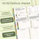 19 Months Planner, 2026 Weekly & Monthly Planner, 8.5"11" Daily Weekly Monthly Calendar Planner, June 2025-Dec 2026 Organizers with Habit Tracker for School & Office, Colored Tabs, Stickers, Pocket, Ruler Bookmark-Green