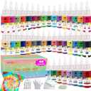 HTVRONT Tie Dye Kit - 40 Vibrant Colors Pre-Filled Bottles Tye dye Kit for Kids and Large Groups, Permanent Tie Dye Kits for Adults Tyedyedye Party Supplies Tye dye Kit to Go(Just Add Water)