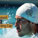 Faith-Based Silicone Swim Cap - Jesus is King & He is Risen Religious Swim Cap for Adults & Kids - Waterproof, Durable, Comfortable - Swimming Cap