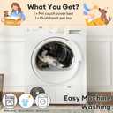 FUNNY FUZZY Pet Couch Covers for Sofa, Small Dog Couch Cover Bed Cozy Cream Plaid Washable Pet Mat for Furniture Protector Sofa Cover for Dogs Cats, Small, Black (27.5"L x 25.5"W x 5.6"Th)