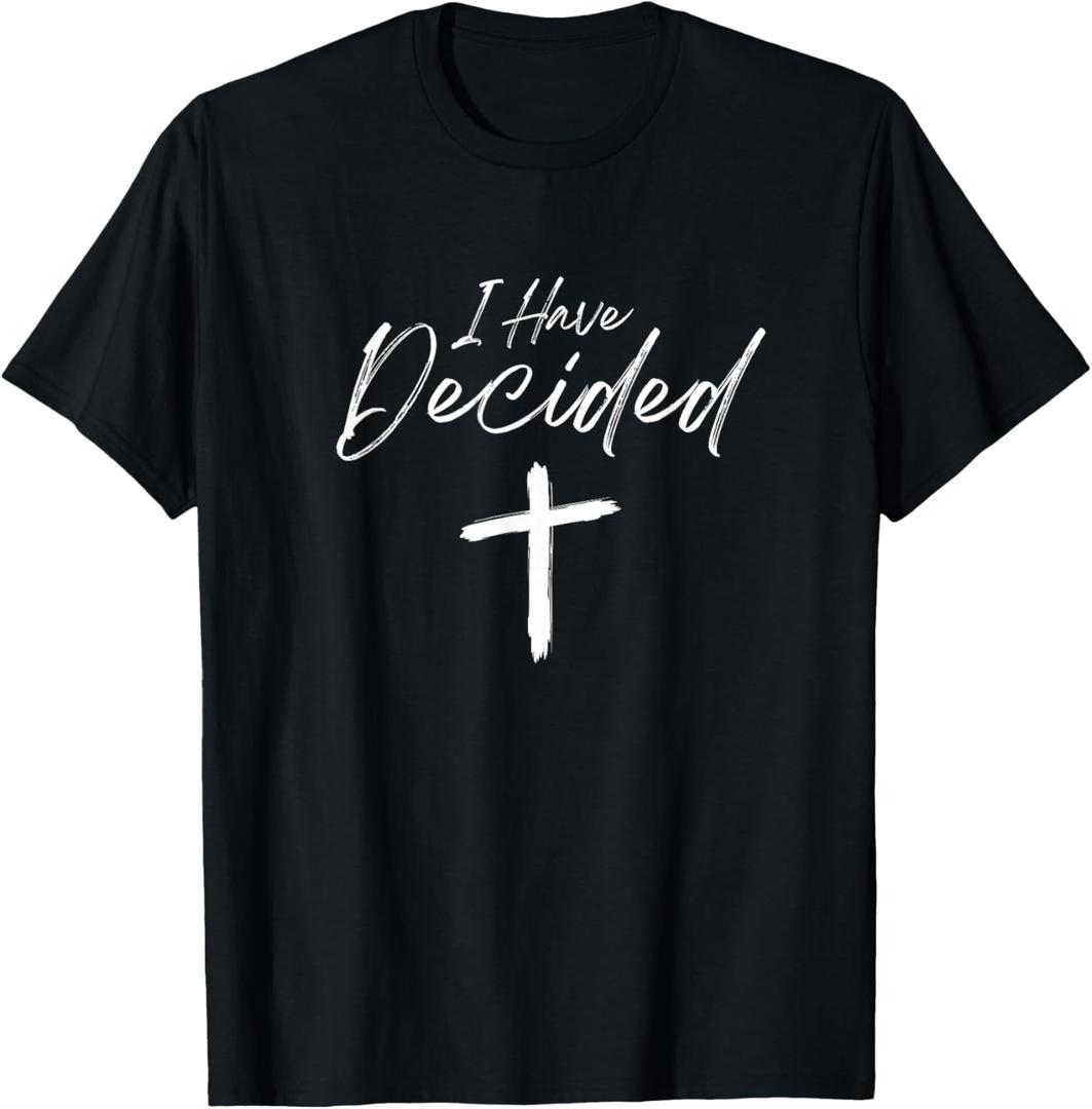 I Have Decided Baptism Church T-Shirt, Small, Black