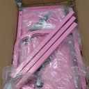 Portable Braiding Hair Rack with Wheels & Storage Drawers,2-Sided 288 Pegs,Hair Extension Holder Hanger for Braiding Hair Separator Stand Display,Hair Rack with Stylist Hair braiding ToolsPink