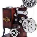 POPGIFTS Movie Projector Music Box, Mini Antique Vintage Music Box Plays Tune for Elise Movie Theater Hollywood Theme for Cinema Time Party Home Decor