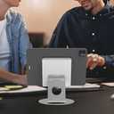 KABCON Swivel Tablet Stand, Aluminum Portable 360Rotating Holder for Desk,Business,Kitchen,Desktop,Table Stand for iPad Pro 9.7,10.5,12.9/Air Mini,Tab,Fire,Nexus,E-Reader-Silver