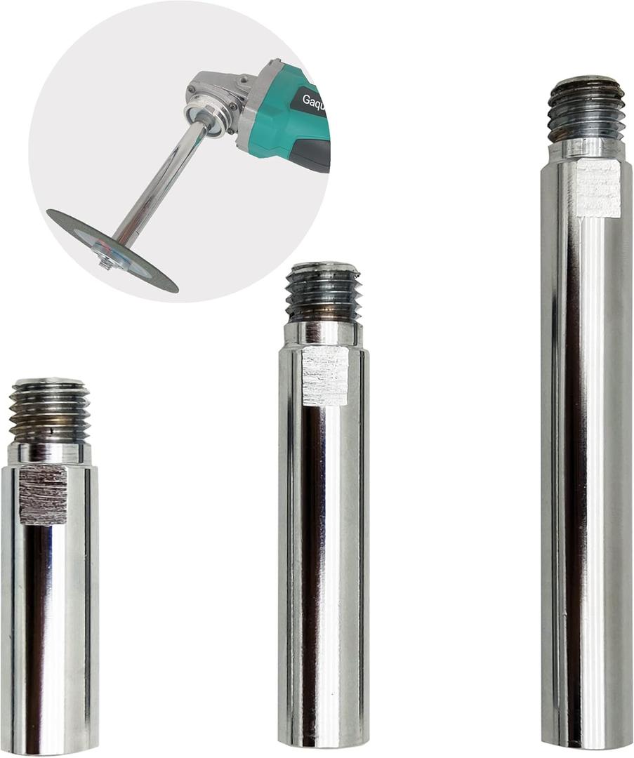 5/8"-11 Thread Angle Grinder Extension Shaft Set Connecting Rotary Rod Car Polishing Adapter of 3pcs, 3 inch, 3.9inch, 5.5inch