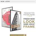 MCS Trendsetter 24x36 Poster Frame Black High-Gloss, Vertical & Horizontal Wall Hanging Large Picture Frame for Photos, Posters & Art Prints (2-Pack)